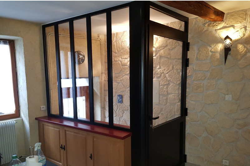 Fabricant porte intérieure à chassis style verriere d'atelier Vichy