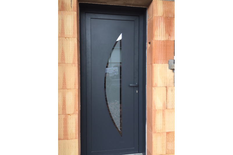 Porte d'entrée avec vitrage en demi-lune Cusset