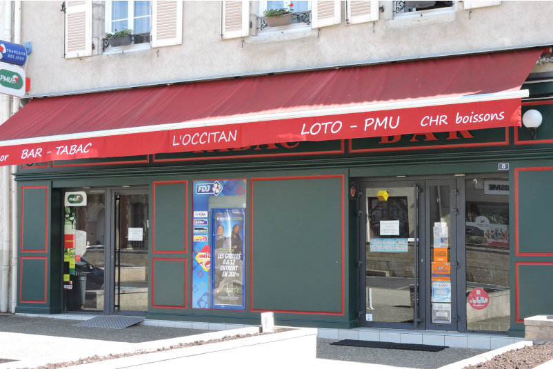 fabricant devanture - bar tabac avec double store banne Vichy